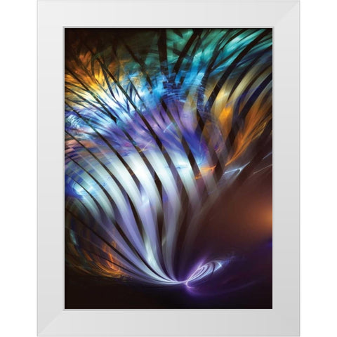 Plumage II White Modern Wood Framed Art Print by Hausenflock, Alan