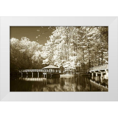 Westhampton Lake I White Modern Wood Framed Art Print by Hausenflock, Alan