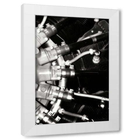 Engine III White Modern Wood Framed Art Print by Hausenflock, Alan