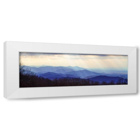 Blue Ridge Winter I White Modern Wood Framed Art Print by Hausenflock, Alan