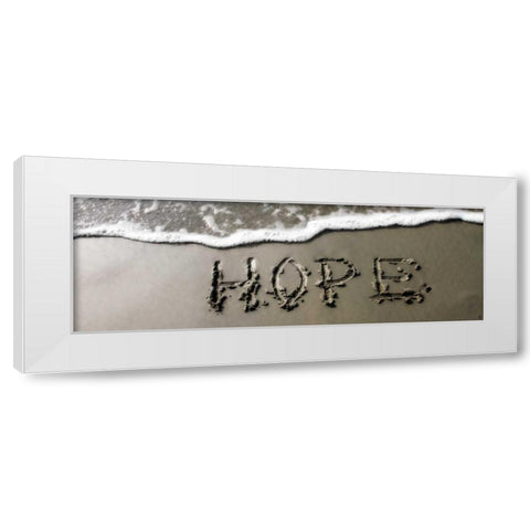 Hope White Modern Wood Framed Art Print by Hausenflock, Alan