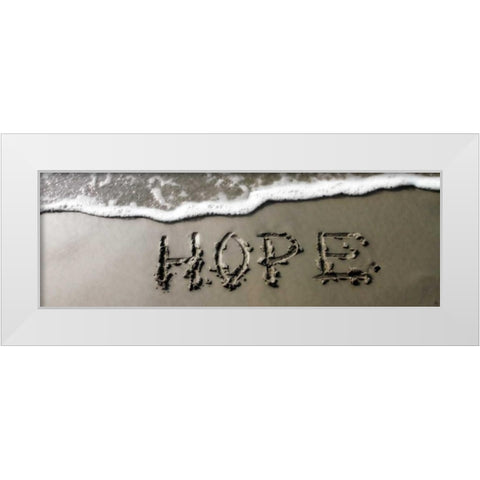 Hope White Modern Wood Framed Art Print by Hausenflock, Alan