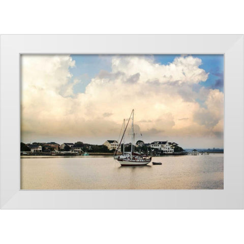 Morning on the Water II White Modern Wood Framed Art Print by Hausenflock, Alan