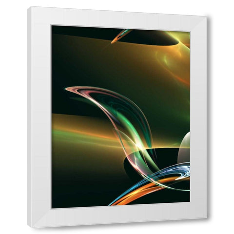 Loop the Loop II White Modern Wood Framed Art Print by Hausenflock, Alan