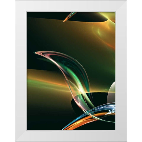 Loop the Loop II White Modern Wood Framed Art Print by Hausenflock, Alan