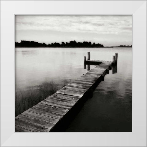 Lonely Dock VI White Modern Wood Framed Art Print by Hausenflock, Alan
