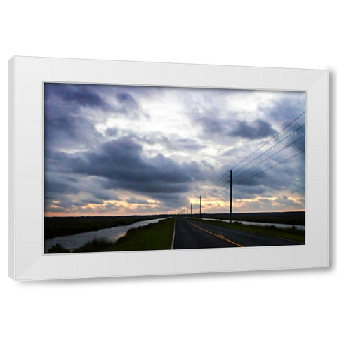 Lonely Road I White Modern Wood Framed Art Print by Hausenflock, Alan