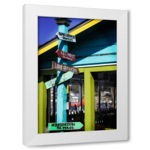 Which Way Cafe II White Modern Wood Framed Art Print by Hausenflock, Alan