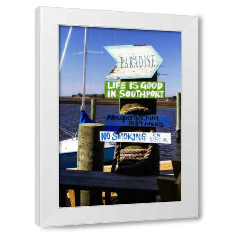 Which Way II White Modern Wood Framed Art Print by Hausenflock, Alan