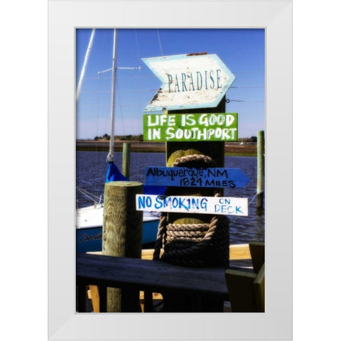 Which Way II White Modern Wood Framed Art Print by Hausenflock, Alan