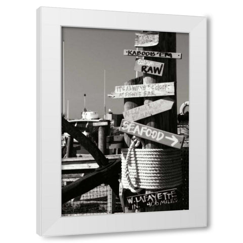 Which Way I - BW White Modern Wood Framed Art Print by Hausenflock, Alan