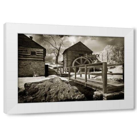 The Old Mill White Modern Wood Framed Art Print by Hausenflock, Alan