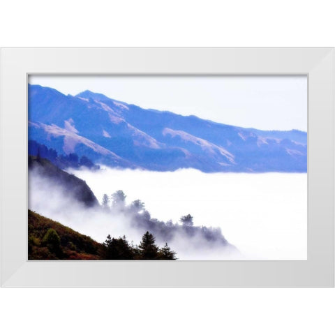 Big Sur II White Modern Wood Framed Art Print by Hausenflock, Alan