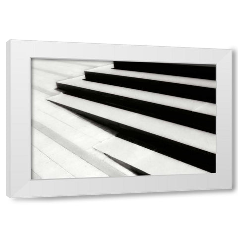 Steps and Shadows II White Modern Wood Framed Art Print by Hausenflock, Alan