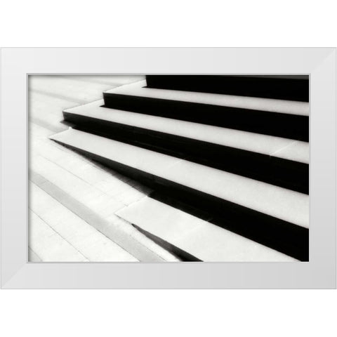 Steps and Shadows II White Modern Wood Framed Art Print by Hausenflock, Alan