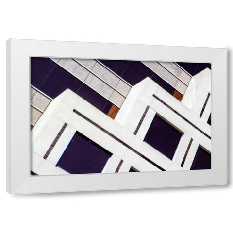 Geo Facade I White Modern Wood Framed Art Print by Hausenflock, Alan