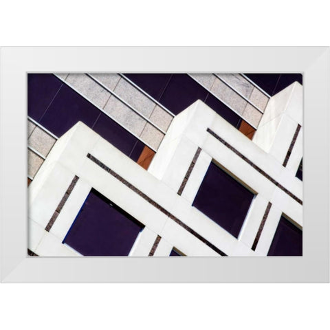 Geo Facade I White Modern Wood Framed Art Print by Hausenflock, Alan