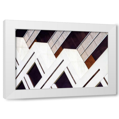Geo Facade II White Modern Wood Framed Art Print by Hausenflock, Alan