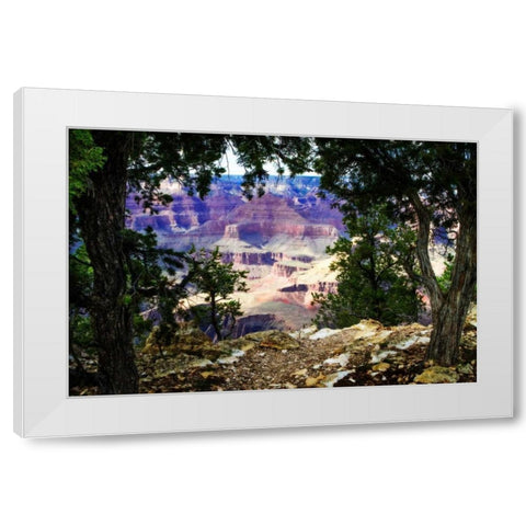 The Canyon II White Modern Wood Framed Art Print by Hausenflock, Alan