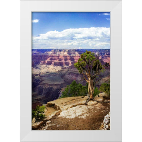 The Canyon Rim I White Modern Wood Framed Art Print by Hausenflock, Alan