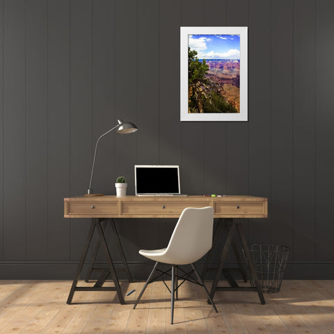 The Canyon Rim II White Modern Wood Framed Art Print by Hausenflock, Alan