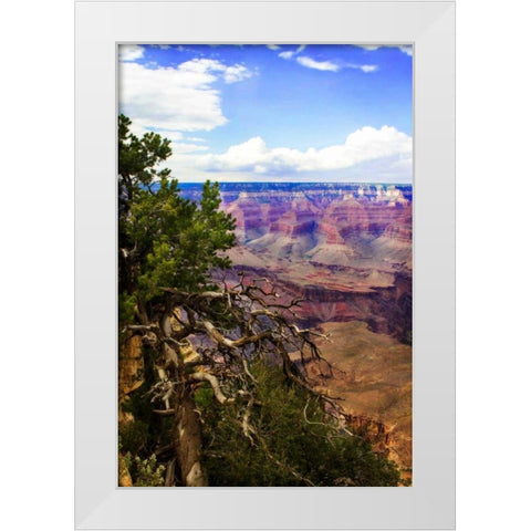 The Canyon Rim II White Modern Wood Framed Art Print by Hausenflock, Alan