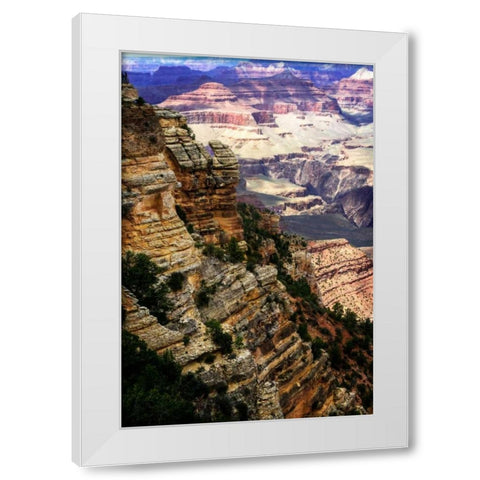 Canyon Cliffs II White Modern Wood Framed Art Print by Hausenflock, Alan