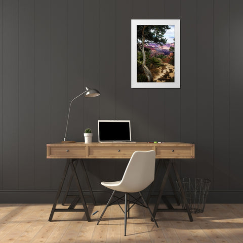 Eveing on the Rim II White Modern Wood Framed Art Print by Hausenflock, Alan