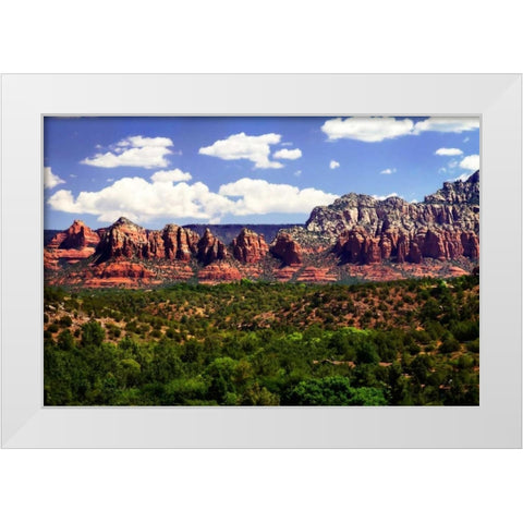 Red Rock Canyon I White Modern Wood Framed Art Print by Hausenflock, Alan