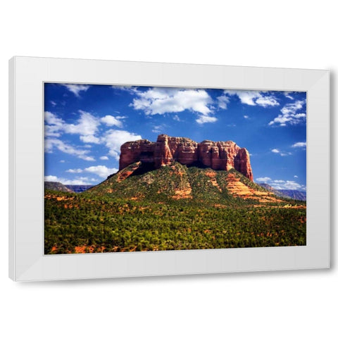 Silent Monolith I White Modern Wood Framed Art Print by Hausenflock, Alan