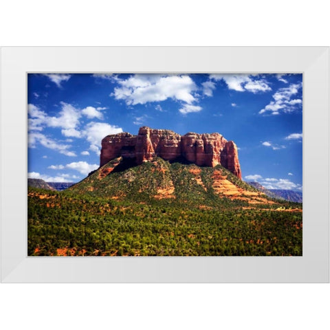 Silent Monolith I White Modern Wood Framed Art Print by Hausenflock, Alan