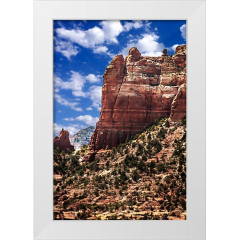 Desert Towers II White Modern Wood Framed Art Print by Hausenflock, Alan