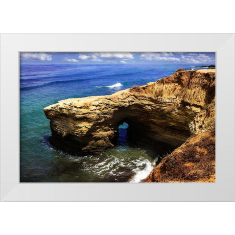 Sunset Beach II White Modern Wood Framed Art Print by Hausenflock, Alan