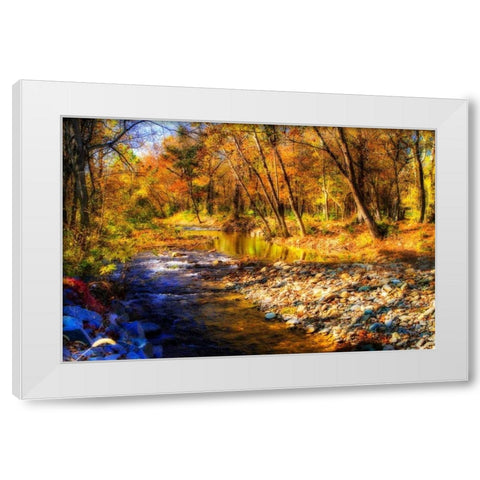 Autumn Waters I White Modern Wood Framed Art Print by Hausenflock, Alan