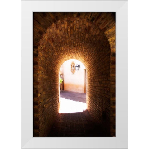 Tlaquepaque Portal II White Modern Wood Framed Art Print by Hausenflock, Alan