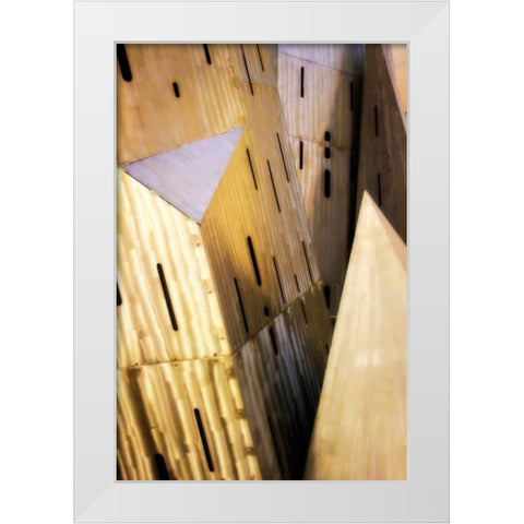 Burnished Modern I White Modern Wood Framed Art Print by Hausenflock, Alan