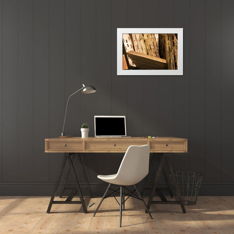Burnished Modern III White Modern Wood Framed Art Print by Hausenflock, Alan
