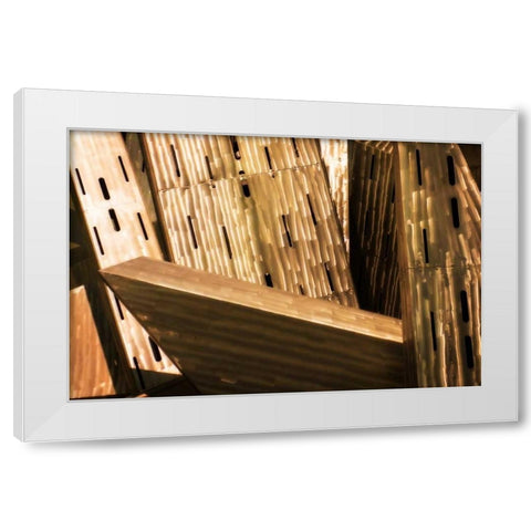 Burnished Modern III White Modern Wood Framed Art Print by Hausenflock, Alan