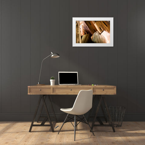 Burnished Modern IV White Modern Wood Framed Art Print by Hausenflock, Alan