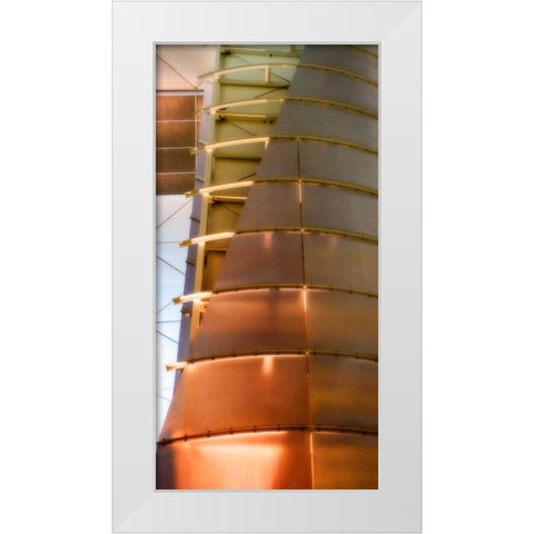 Pillars of Light I White Modern Wood Framed Art Print by Hausenflock, Alan