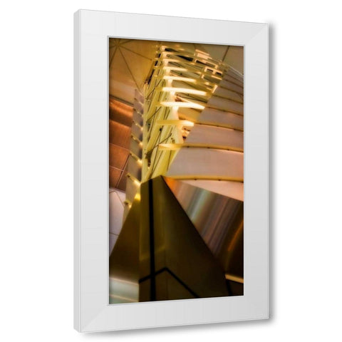 Pillars of Light II White Modern Wood Framed Art Print by Hausenflock, Alan