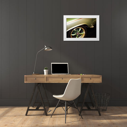 Rear Wheel Power I White Modern Wood Framed Art Print by Hausenflock, Alan