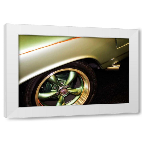 Rear Wheel Power I White Modern Wood Framed Art Print by Hausenflock, Alan