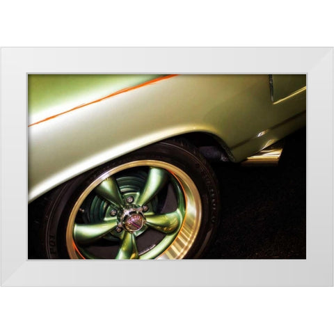 Rear Wheel Power I White Modern Wood Framed Art Print by Hausenflock, Alan