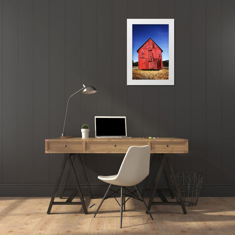 Old Tobacco Barn IV White Modern Wood Framed Art Print by Hausenflock, Alan
