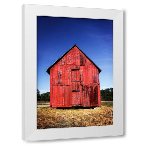 Old Tobacco Barn IV White Modern Wood Framed Art Print by Hausenflock, Alan