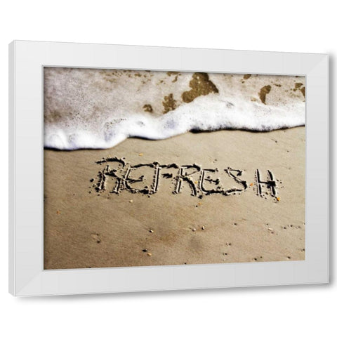 Refresh White Modern Wood Framed Art Print by Hausenflock, Alan