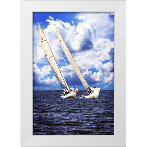 Side by Side White Modern Wood Framed Art Print by Hausenflock, Alan