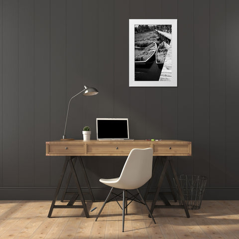 Nets and Boats I White Modern Wood Framed Art Print by Hausenflock, Alan