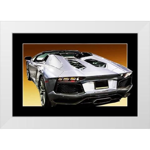 Italian Supercar I White Modern Wood Framed Art Print by Hausenflock, Alan